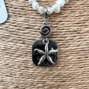 FEIFISH FRESHWATER PEARL NECKLACE with starfish charm. NEW WITH TAG